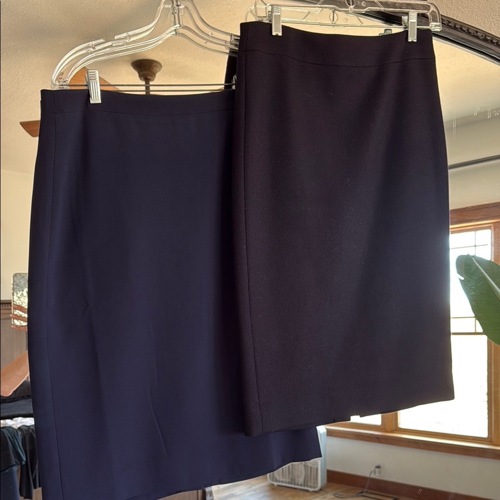 Elegant Navy Skirt Set